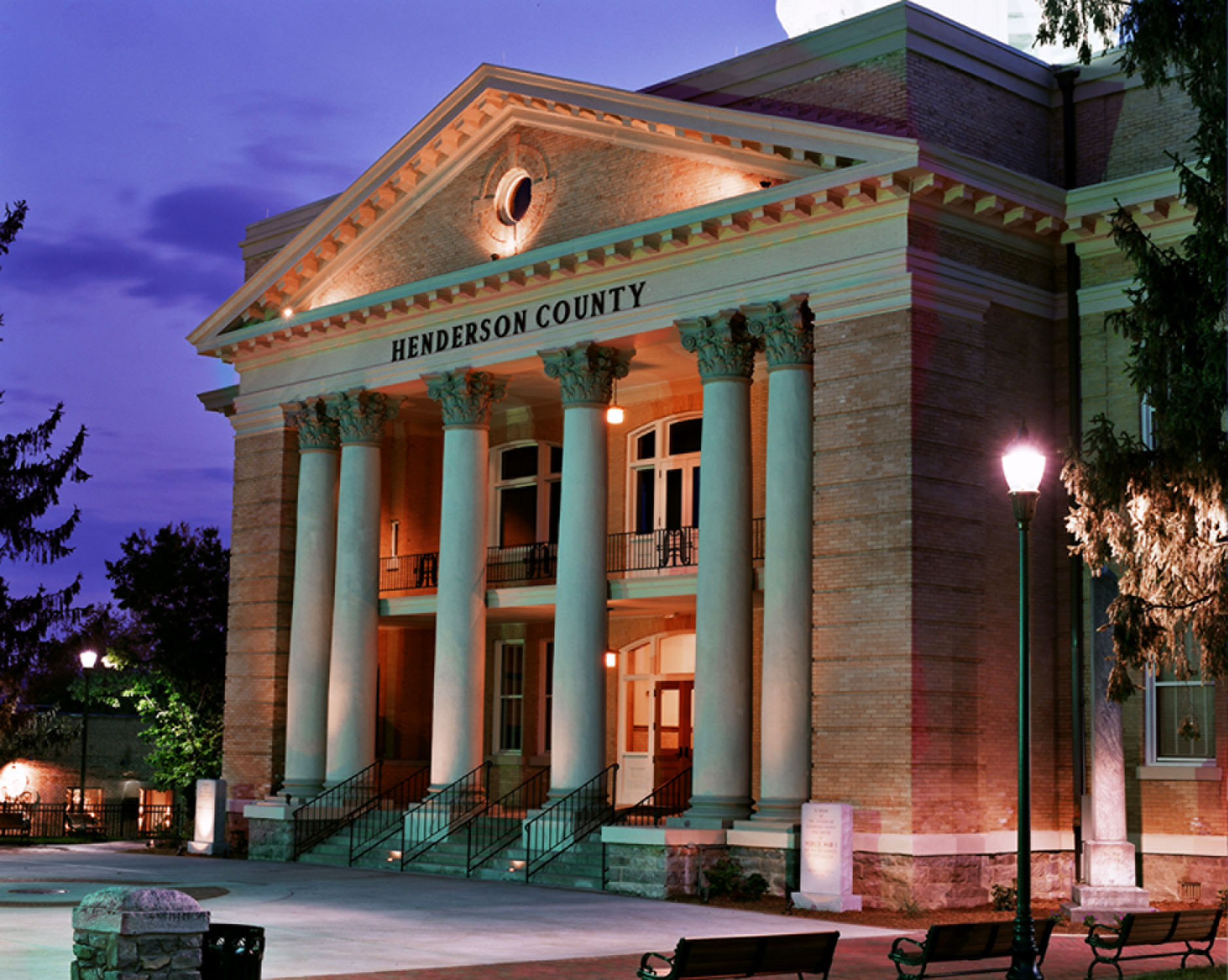 Historic Courthouse at night