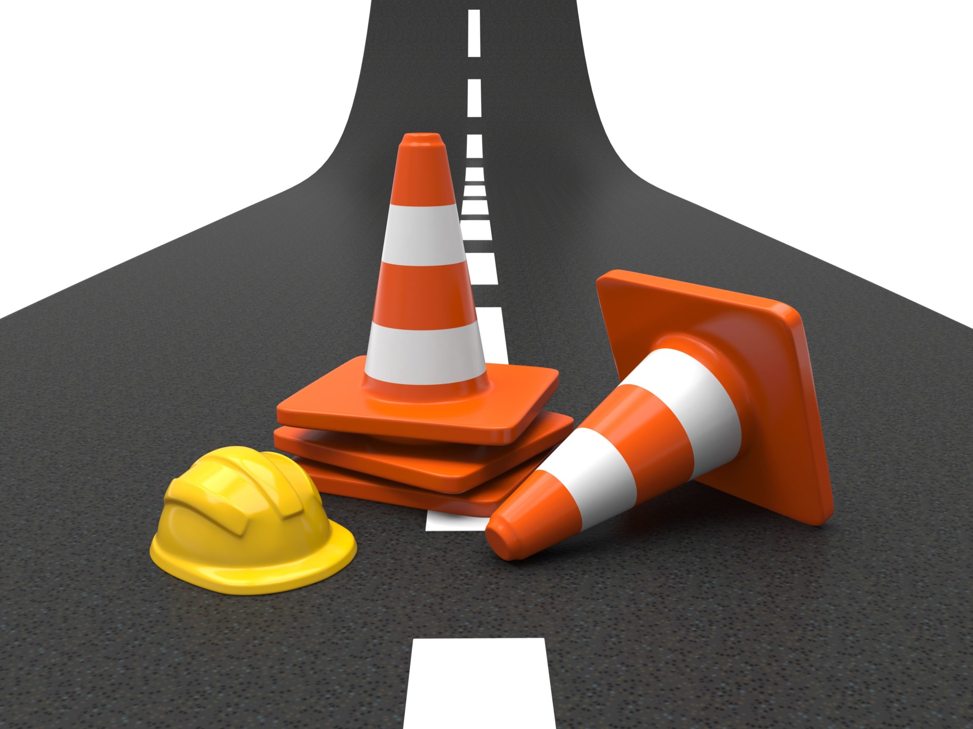 Image of construction cones