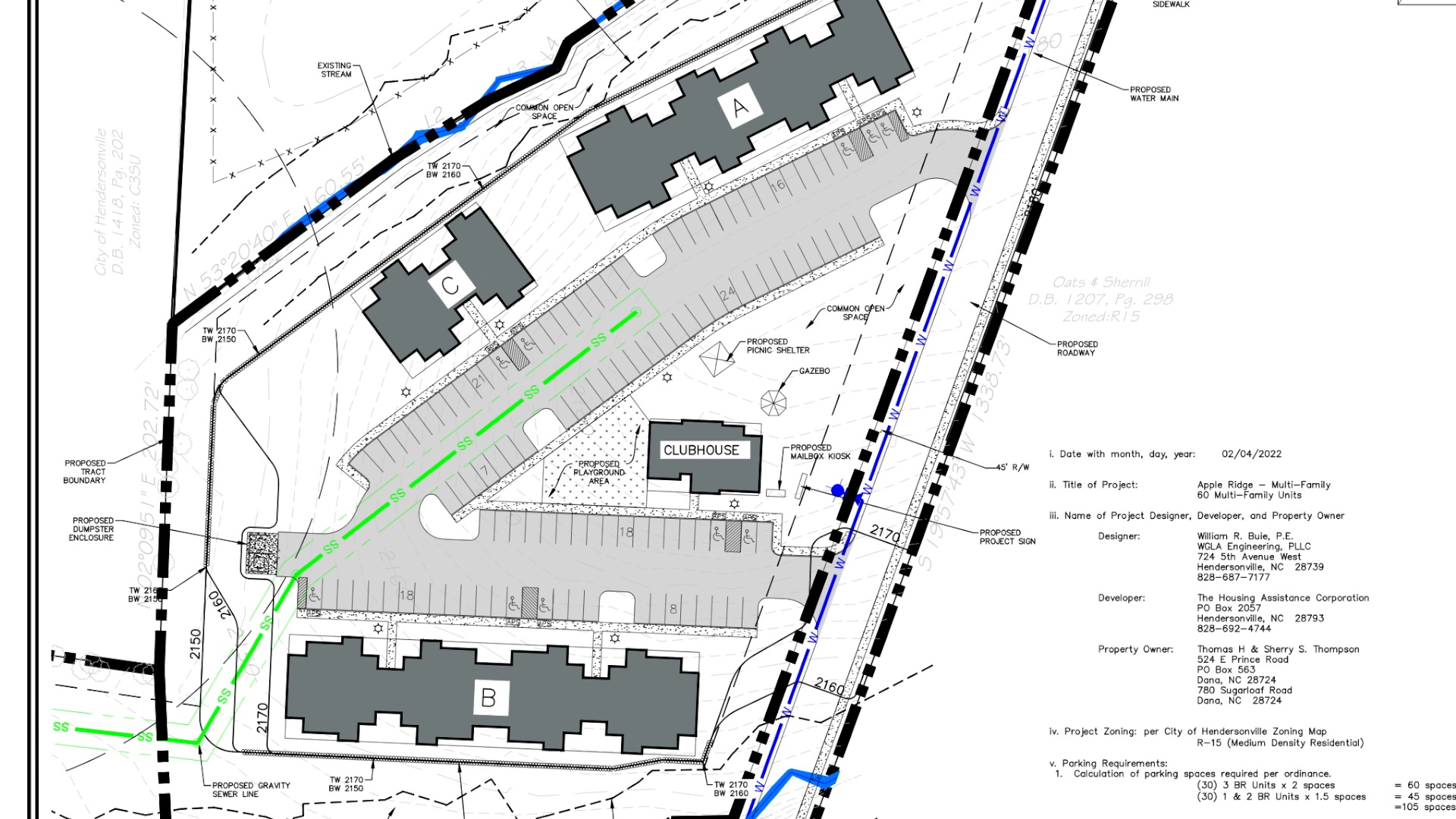 Design plan for Apple Ridge housing project