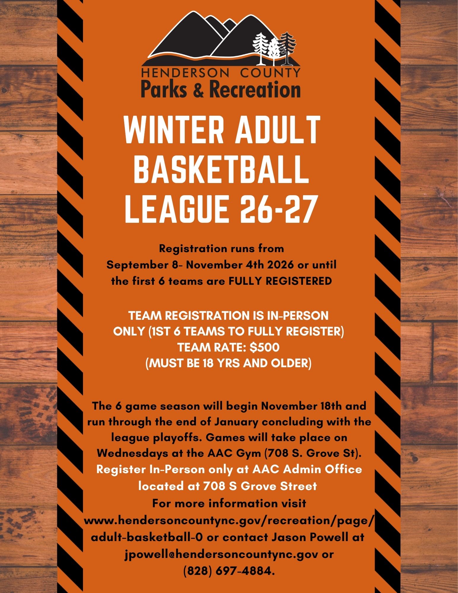 Adult Basketball Flyer
