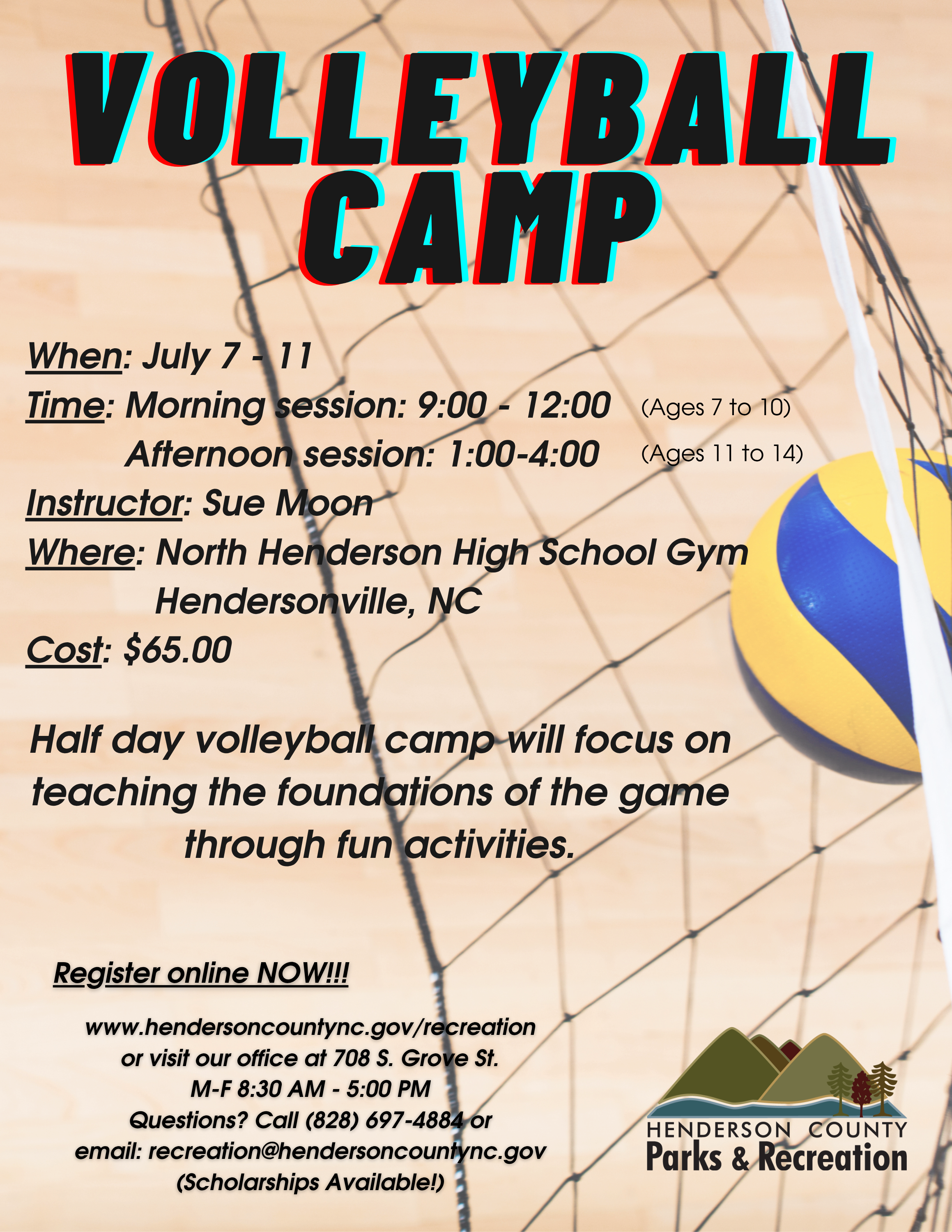 Volleyball Camp - see bottom of page for pdf version