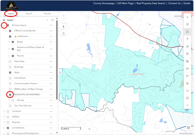 GISWeb interface