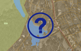 Question mark and map