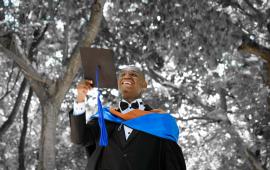 Man Graduating