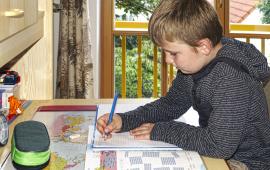 Child doing homework