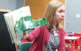 Librarian in storytime