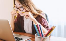 Woman studying