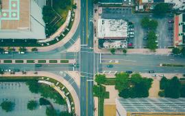 Aerial view of city