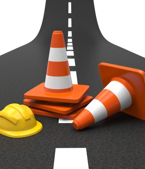 Image of construction cones