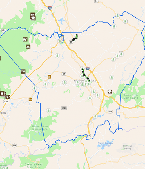 Map of Henderson County 