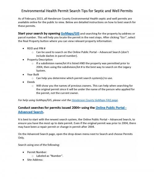 Permit Search Tips Document