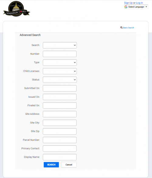 Henderson County Online Public Portal - Advanced Search