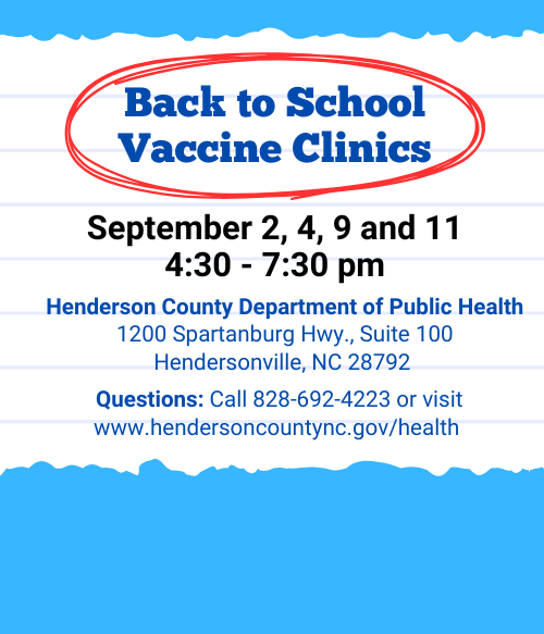 Back to School Vaccine Clinics