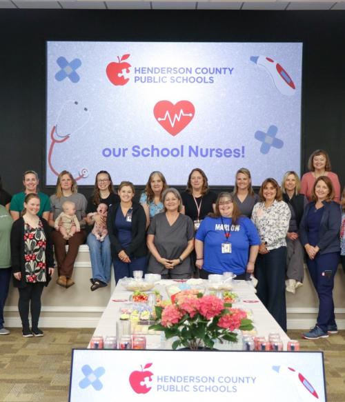 Group photo of Henderson County's school nurses