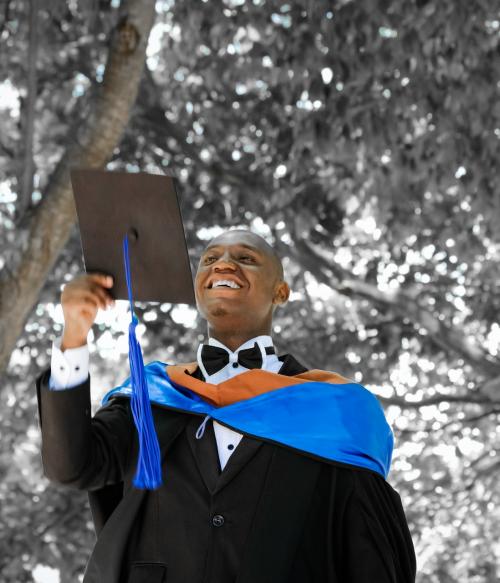 Man Graduating