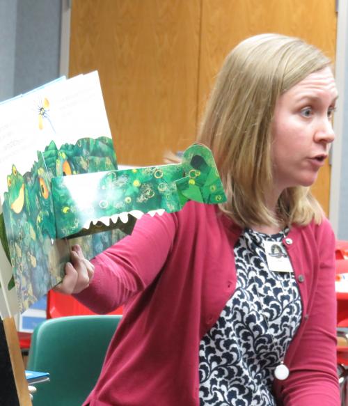 Librarian in storytime