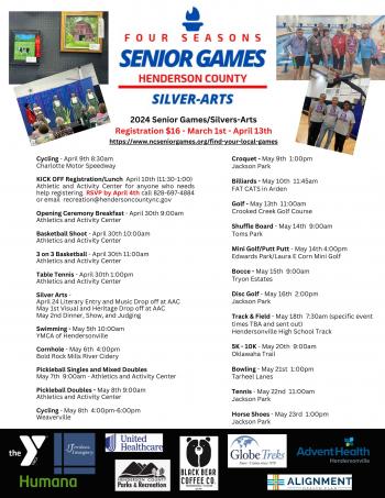 2024 Henderson County Four Seasons Senior Games / Silver Arts