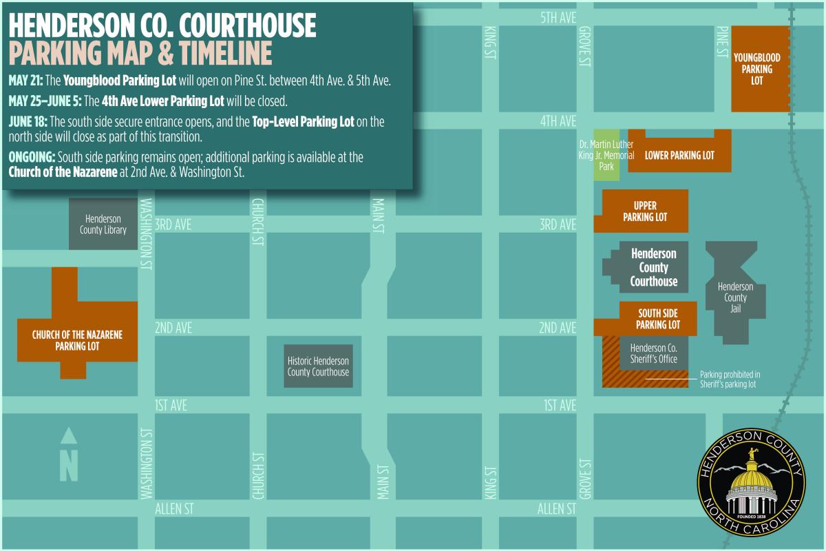 Henderson County Parking Map 
