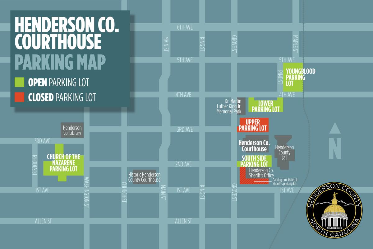 Henderson County Courthouse Parking Map 