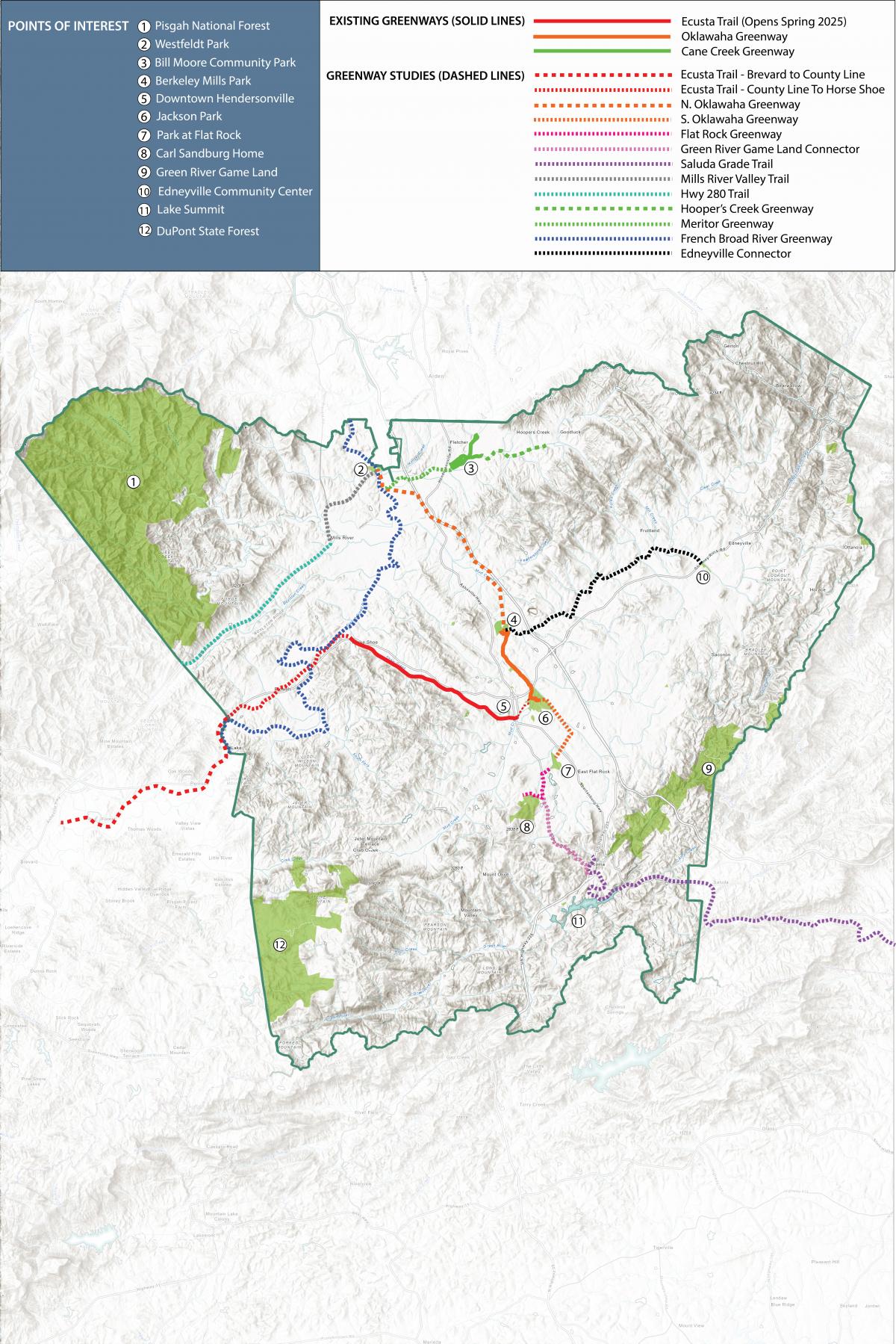 Henderson County Greenway Map