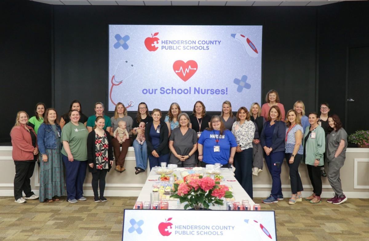 Group photo of Henderson County's school nurses