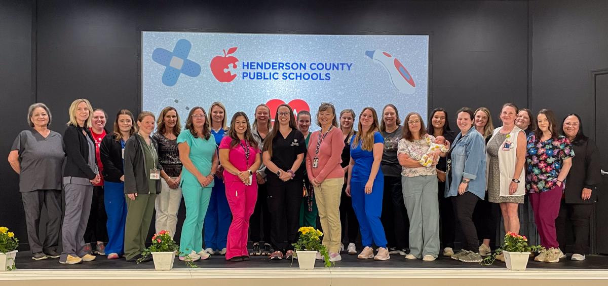 Group photo of Henderson County's school nurses