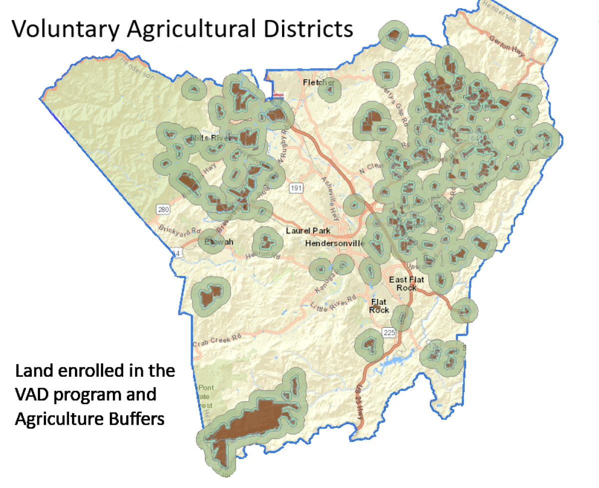 Land enrolled in the VAD program Land enrolled in the VAD program