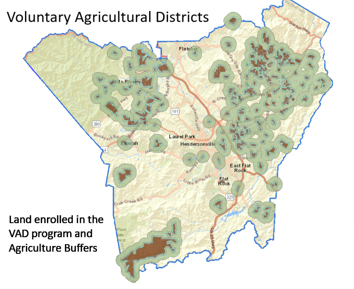 Land enrolled in the VAD program