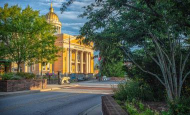 Henderson County Historic Courthouse at Sunrise 